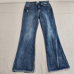 Pistola Jeans Womens 30 Blue Denim Stevie High Rise Wide Leg Distressed 32x33
